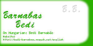 barnabas bedi business card